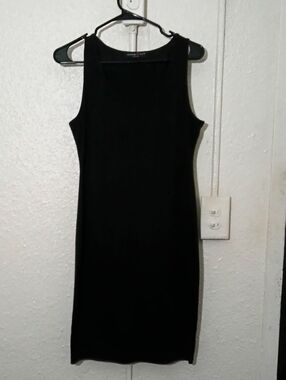 Absolutely Love It Classic Black Sleeveless Sheath Dress